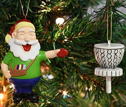 Tree Buddees Santa Frisbee Disc Golf Christmas Ornament 2 Piece Set - Image 3