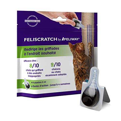 Feliscratch by FELIWAY – 9 Pipettes - Oriente les Griffades du Chat