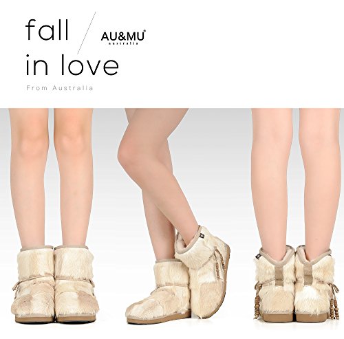 Aumu Women's Classic Mini Sheepskin Winter Boot Fur Boot White Size 8 #TOP3