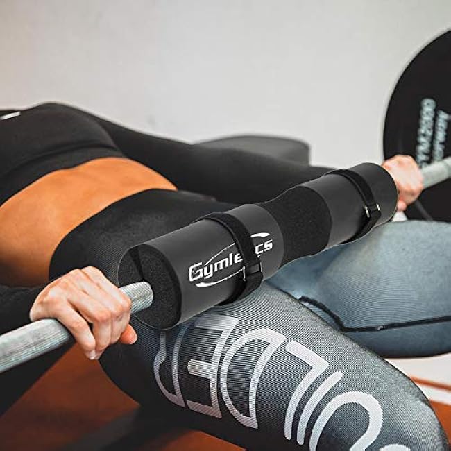 7 Pack Barbell Squat Pad for Standard Set, Barbell Pad for Hip Thrusts, 2 Gym Ankle Straps, Hip Exercise Band, 2 Squat Pad Safety Straps and Carry Bag ¡