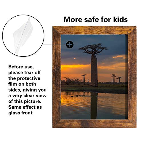 Seseat 8X10 Picture Frames Rustic Distressed Brown For Wall Or Table Top Display, Packs 4 #TOP6