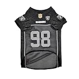 Pets First NFLPA Pet Maxx Crosby #98 - NFL Las Vegas Raiders Dog & CAT Mesh Jersey, Size: Small. Cutest Dog Jersey Licensed by The NFL & NFLPA! Be a Real Fan & Support Your Team & Player Now!