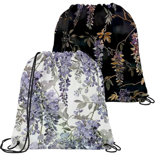 Sac à dos gym glycine violet pliable pour vos séances de sport et natation