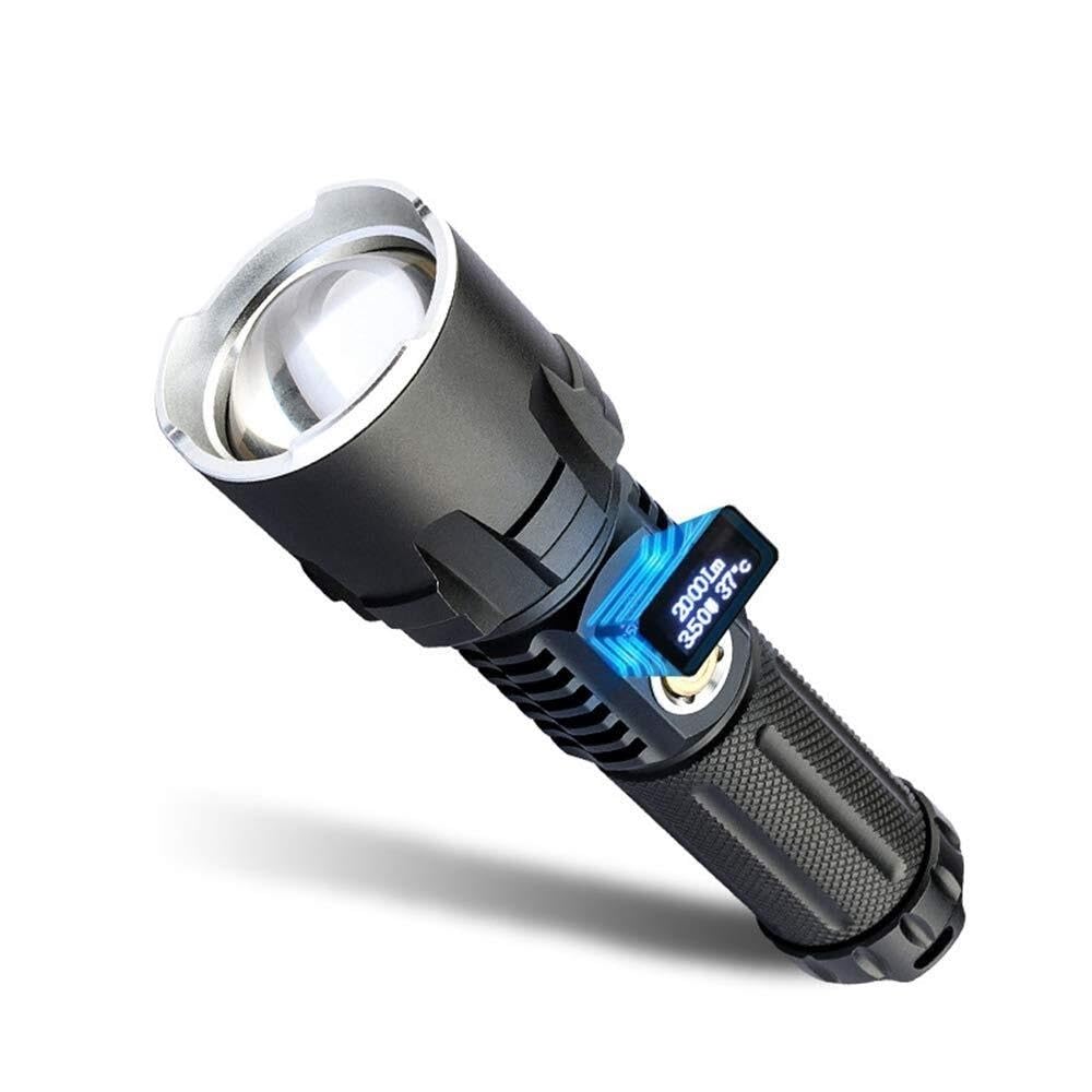 QFGVMXBWKZH Rechargeable Led Flashlight High Lumens, 2000 High Lumens Tactical Flashlights, P50 LED Super Bright Flashlight