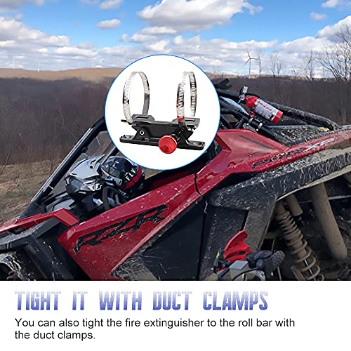 samman Universal Roll Bar Fire Extinguisher Mount Quick Release Bottle Holder Bracket Compatible with Jeep Wrangler Polaris UTV Cam-Am ATV