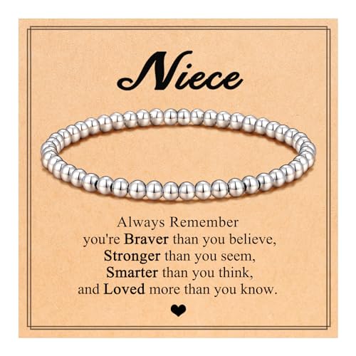 Image of Silver Bracelet for Daughter /Granddaughter /Niece /Sister /Friend Birthday Christmas Mother Valentines Day Gifts for Women