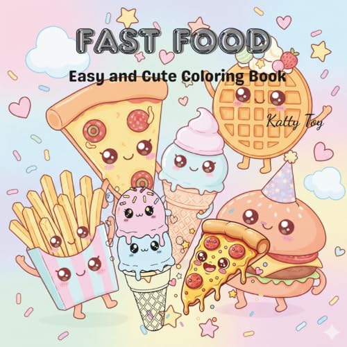 Fast Food: Easy and Cute Coloring Book image 2