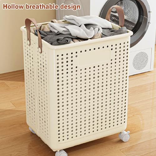 Panier à vêtements pliables avec roues pour couloir