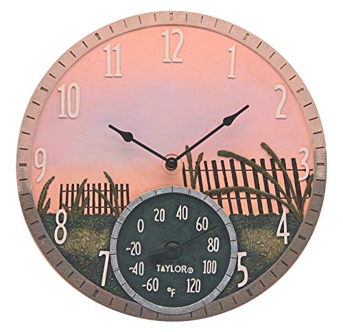 Taylor 92688T 14 Inch Poly Resin Sea Oats Thermometer Outdoor-Clocks cover