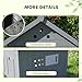 PawHut Duck Coop, Wooden Duck House, Outdoor Small Animal House with Openable Roof, Double Doors, Removable Base for 1-3 Ducks, Chickens, Rabbits, Cats, Light Gray