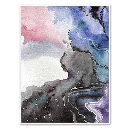 Affiche sur toile abstraite moderne de qualité supérieure texture aquarelle géométrique