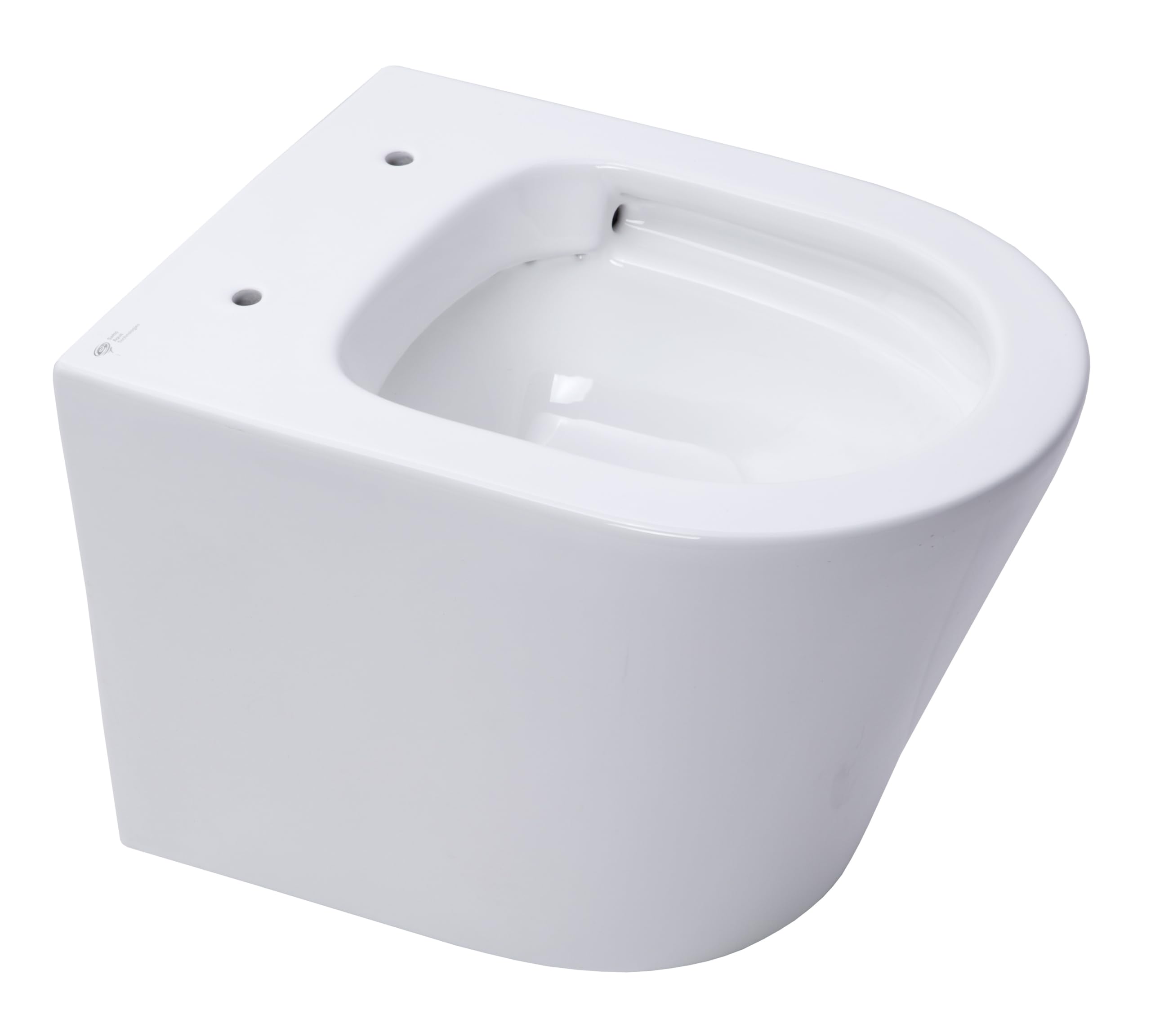 Swiss Aqua Technologies | WC Suspendu Infinitio Sans Bride | Fixations Invisibles et Abattant Frein de Chute Infinitiorimless | Céramique Blanche