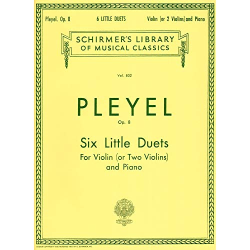Ignaz Pleyel Six Little Duets For Violin And Piano Op.8 Vln