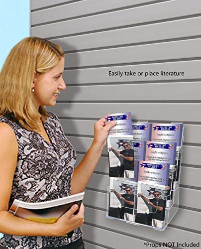 Marketing Holders 3 Tier Stand Paper Flyer Pamphlet Holder Rack Slatwall Mount Multi Slot Maps Menu Tri Fold Article Display Hand Out Brochure #TOP4