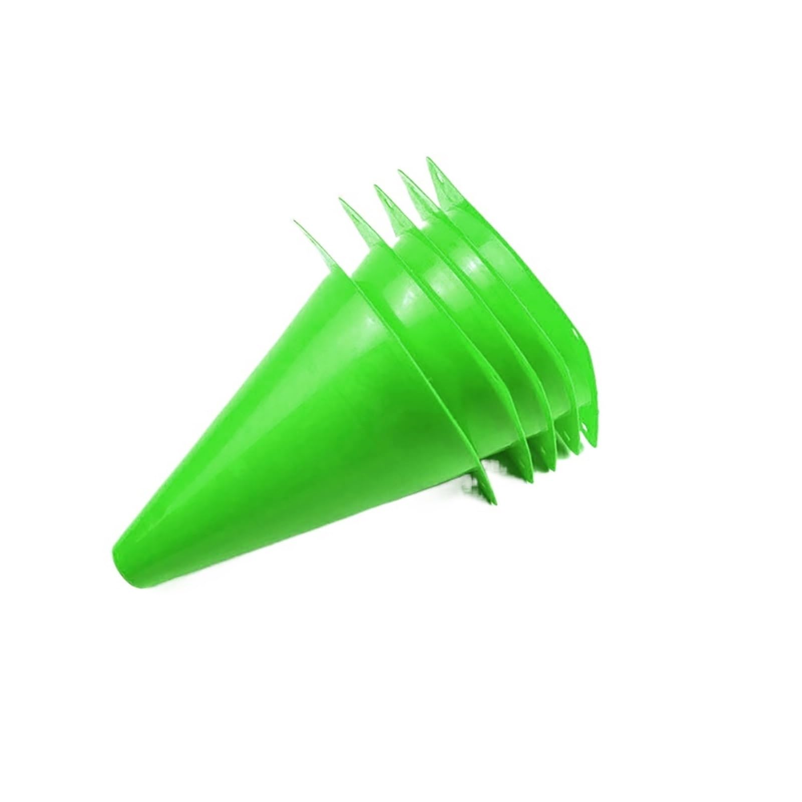 Plastikowe stożki 10 szt. 18CM Bariera drogowa Szyszki treningowe Markery sprężynowe do sportów piłkarskich i gier halowych na świeżym powietrzu(Green)