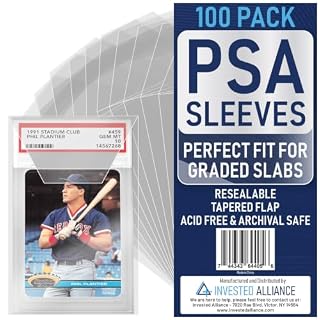 Invested Alliance PSA Slab Sleeves for Graded Cards | PSA Exact Fit Graded Card Sleeves, Resealable Slab Protector for TCG Collectors - Sports, Trading & Gaming.
