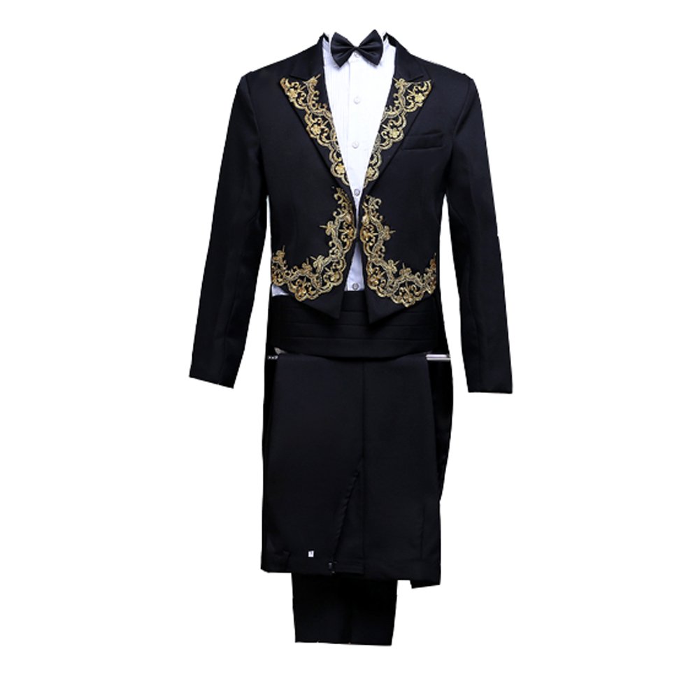 【送料無料】タキシード ダンス衣装 上下セット ジャズ ジャズウェア 魔術師  ダンスウェア  イベント ステージ  ピアノ 発表会 スーツ フォーマル メンズ 演出服 Amazon | タキシード ダンス衣装 上下セット ジャズ ジャズウェア 魔術