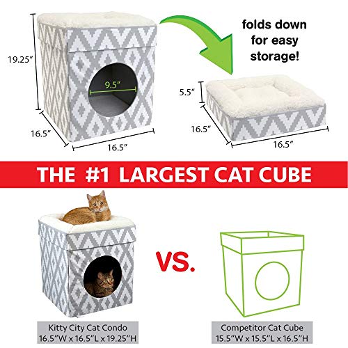 Grand lit pour chat empilable Kitty City modulaire en cube robuste - 4