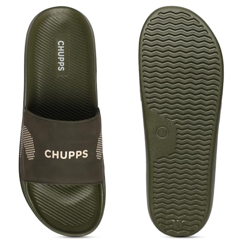 Image of CHUPPS Edge Blue & Grey Drift Orthopedic Slippers | Soft Footpharma Footbed | Breathable Ventilation Holes | Lightweight Flip Flops | Anti-Skid Chappals for Everyday For Mens