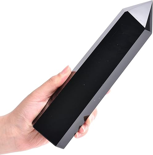 Miniatura 14 de AMOYSTONE 1 varita de aventurina verde, columna hexagonal de cristal curativo natural, 6 torres de cristal facetadas, reiki yoga, 0.6-1.1 libras