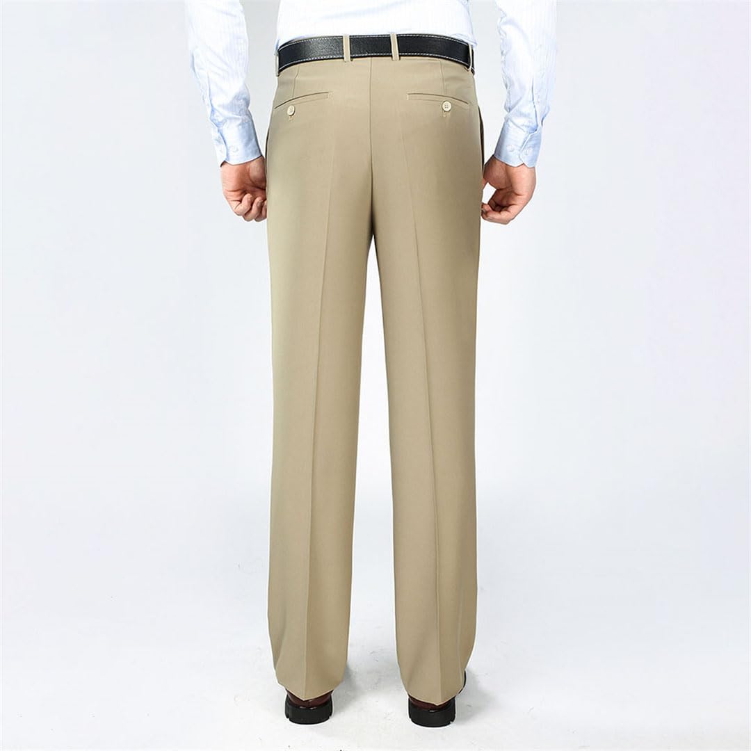 Pantalones De Traje De Negocios De Verano Casual para Hombres Pantalones De Vestir Rectos