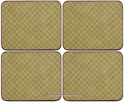 Lady Clare Bamboo Green Coasters - Set of 4