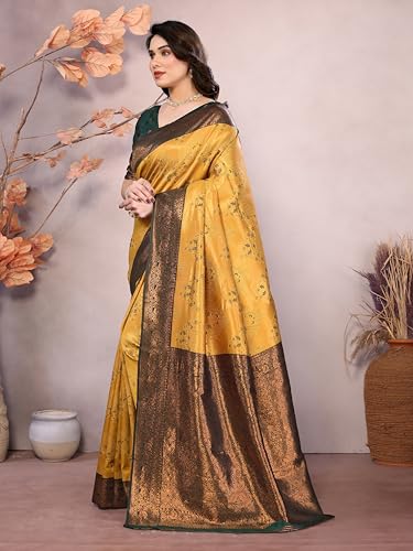 Image of Avantika Fashion Women's Kanjivaram Style Soft Silk Banarasi Sarees With Blouse Piece For Women