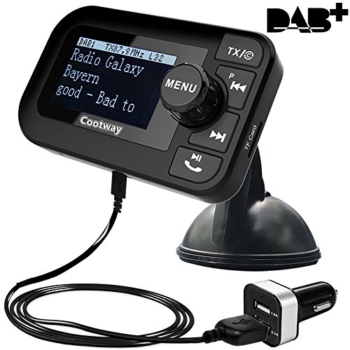 Car DAB/DAB + Car Radio Adapter con Bluetooth FM