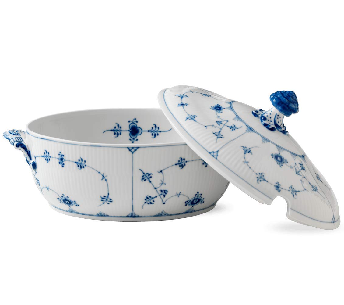 Amazon.co.jp: ロイヤルコペンハーゲンブルーFluted Plain Oval Soup