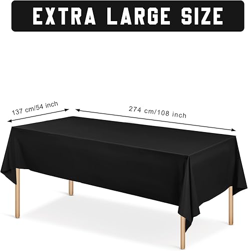 Miniatura 2 de Moukeren Paquete de 16 manteles de plástico a granel rectangulares desechables de 54 x 108 pulgadas, impermeables, para fiestas, eventos en
