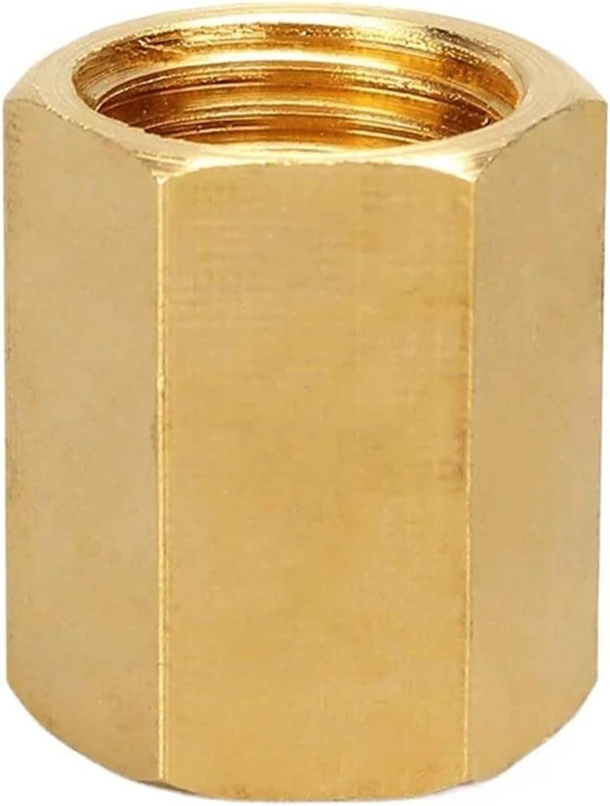 1pcs Brass Pipe Fitting Copper Hose Hex Coupling Coupler Fast Connetor Female Thread 1/8" 1/4" 3/8" 1/2" 3/4" BSPT For Water Fuel Gas(01-02)