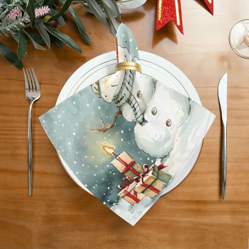 Servilletas de tela navideñas multicolor, pack de 6 miniatura 3