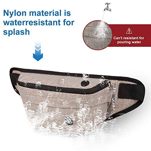 image for WATERFLY Fanny Pack for Men Women Water Resistant Large Hiking Waist B