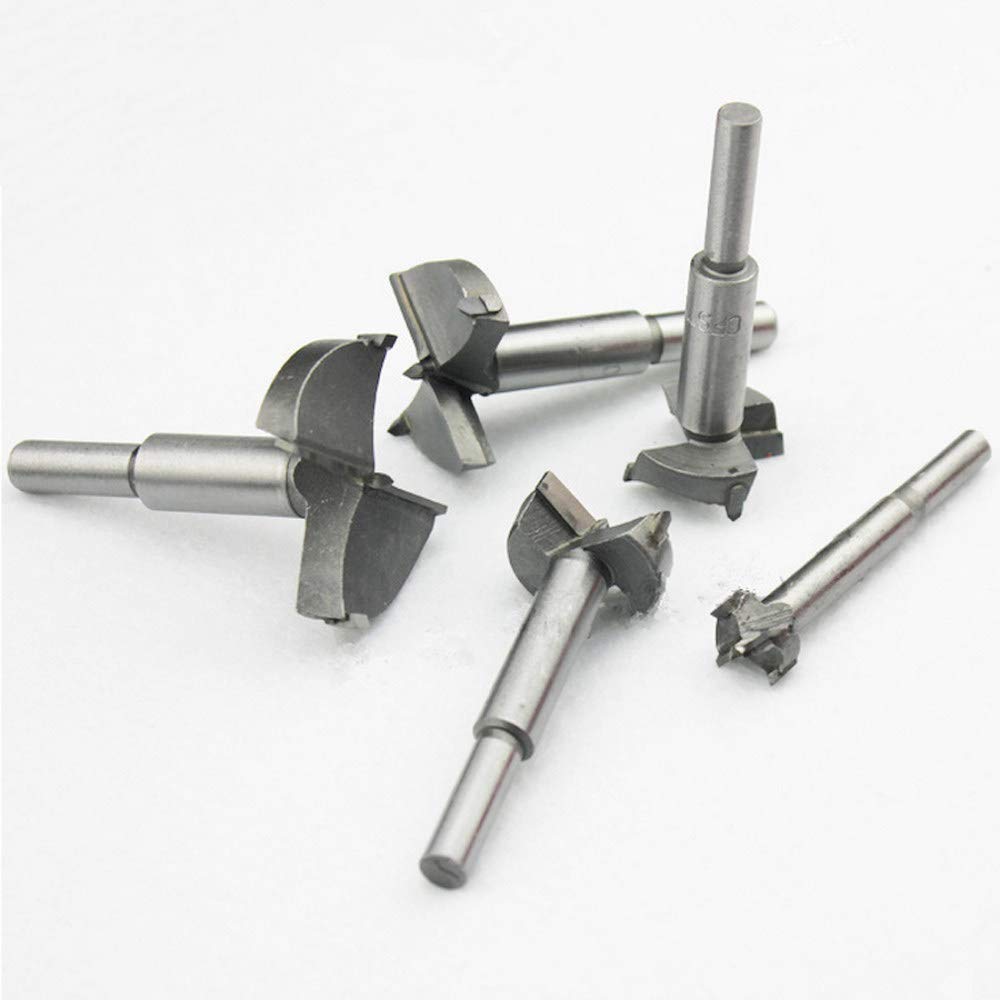 Broca de carburo cementado con Cortador de Agujeros para carpintería, Juego debrocas de 15-35 mm,Brocas Planas para Madera, 5 Piezas/Juego
