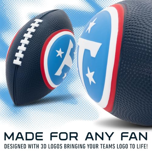Image of Franklin Sports NFL Football - Kids Foam Football - Soft Junior Size 8.5 inch Ball with 3D Logos - Perfect for Gameday + Tailgates