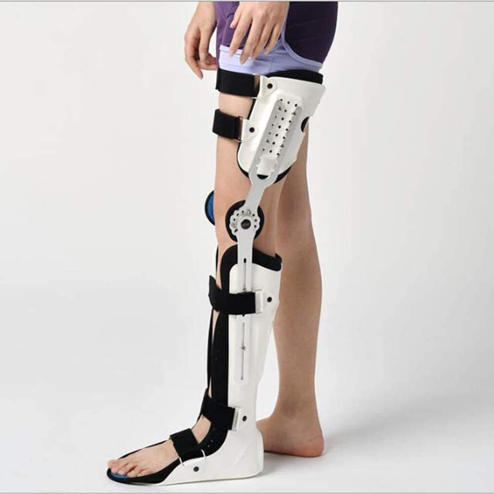 Rodillera, Estabilizador De Pierna Completa Ajustable Ortesis De Rodilla Férula, Rodillera Ortesis De Tobillo Y Pie De Rodilla KAFO Brace Fijo para ACL, PCL, MCL O LCL, Pierna Derecha