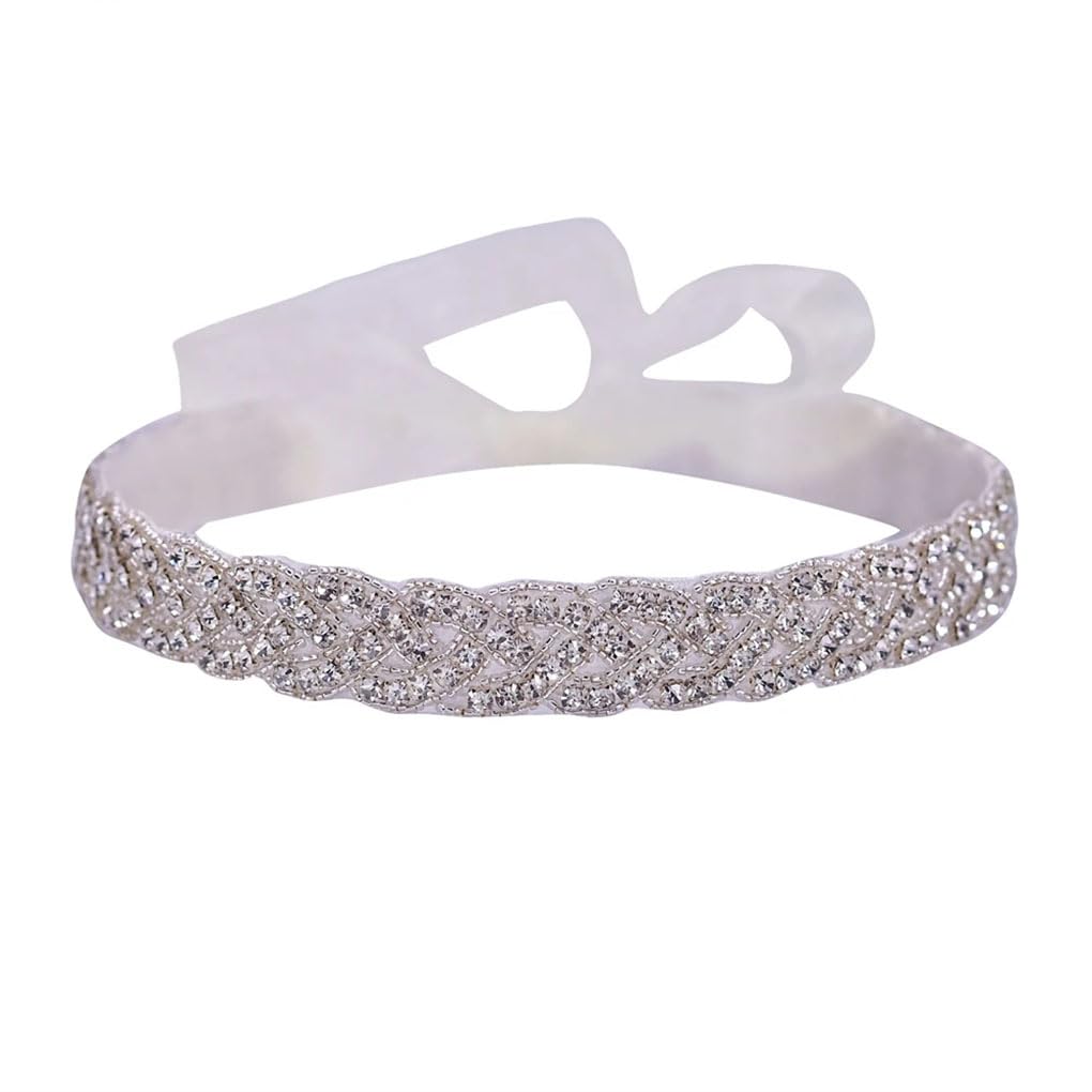 DBFBDTU Cinturón de boda para mujer, cinta de diamantes de imitación, cinturón formal para vestido