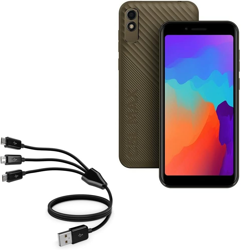 BoxWave Cable Compatible with BLU C5L Max - MultiCharge MicroUSB Cable, Multiple Charging Cable Micro USB Cable - Black