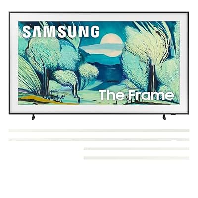Samsung QN65LS03FAFXZA 65 Inch The Frame QLED 4K Art Mode Vision AI Smart TV with a VG-SCFA65WTB Customizable Bezel - Modern White (2025)