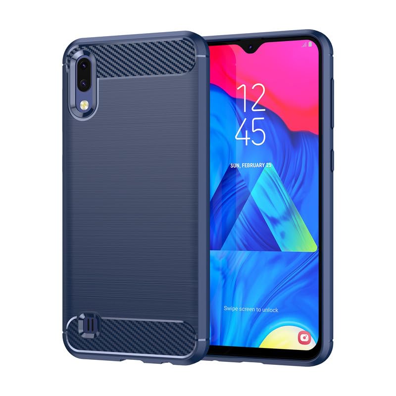 Image of Hybrid Carbon Fiber Back Case for Samsung Galaxy A10 / M10 (Blue)