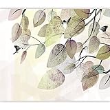 murando Fototapete Vogel am Ast 350x256 cm Vlies Tapeten Wandtapete XXL Moderne Wanddeko Design Wand Dekoration Wohnzimmer Schlafzimmer Büro Baum Ast Blätter Natur b-A-0908-a-c