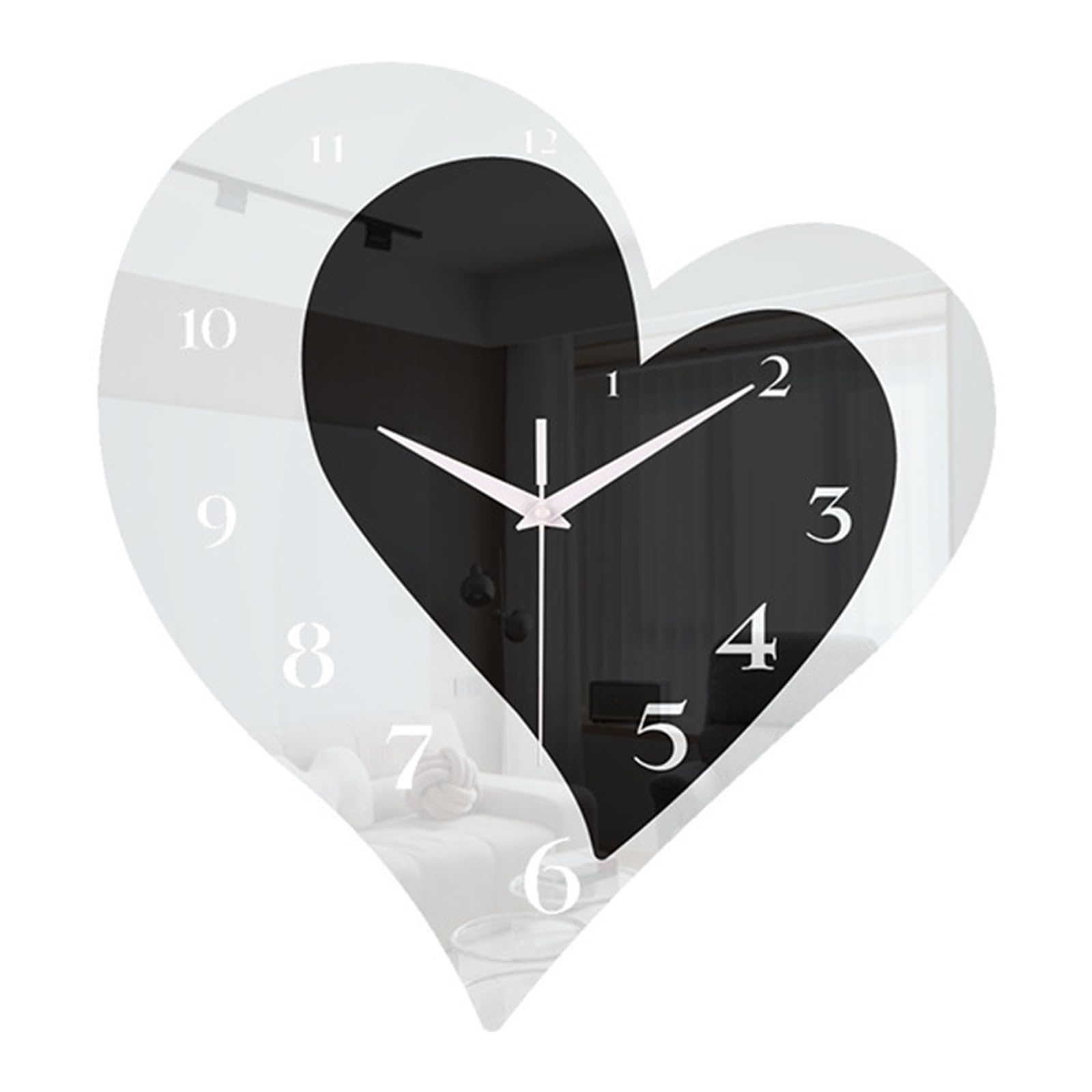 Kalttoy Shape Wall Hanging Clock Silents Movement Decorative Art for Home and Silents Movement Clock