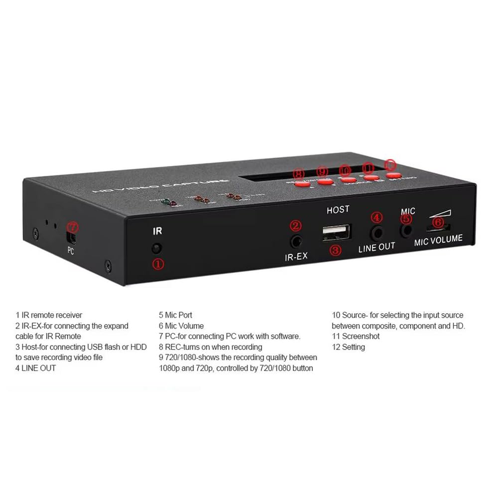 Ezcap283S YPbPr AV caja de grabación de vídeo grabación programada 1080P tarjeta de captura HDMI para XBOX PS4 Switch PC captura de vídeo Juego