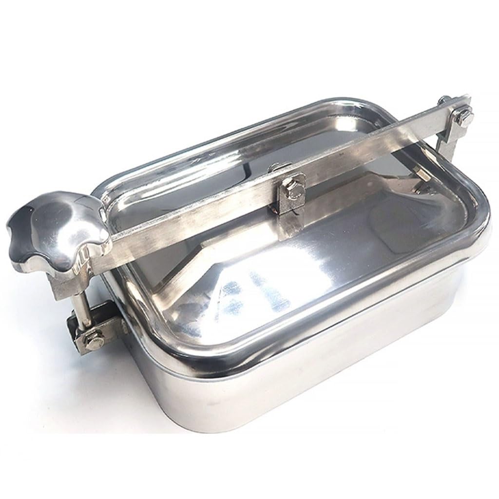 Rectangular Manhole Cover, 150x250mm 200x280 230x330mm SS316 Stainless Steel Tank Manway, 1pcs (Size : 200X280)