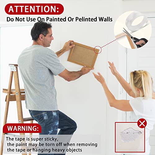 Heavy Duty Double Sided Mounting Tape, Traceless And Removable Nano Adhesive Tape For Outdoor And Indoor, Permanent Clear Two Sided Gel Grip Tape (10 Ft) #TOP5