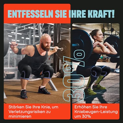 Mava Sports Kniebandage für Fitness und Gewichtheben