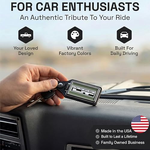 Image of Brotherhood Car Key Chain for Camaro - Classic Models Keychain for Men and Women Gift Key Ring - Light Green - Type LT