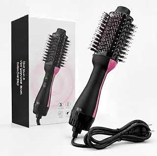 Hot Air Brush, Professional 4-in-1 One-Step Hair Dryer & Volumizing Styler | Anti-Scald Nylon Bristles with Ionic Technolo... Price In India