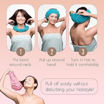 Tassi Reusable Spa Headband Wrap for Women - Hair Holder for Washing Face, Skincare, Makeup, Facials & Cleansing - Keeps Hair Back with No Mess or Marks - One Size Fits All - Black
