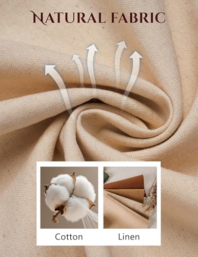 Image of COOFANDY Men's Cotton Linen Pants Casual Drawstring Dress Pants Beach Summer Lightweight Trousers